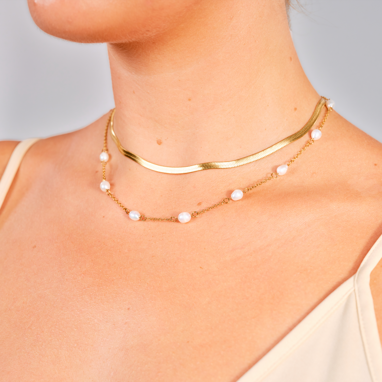 Mathilde Perler Halskæde - Vandfast