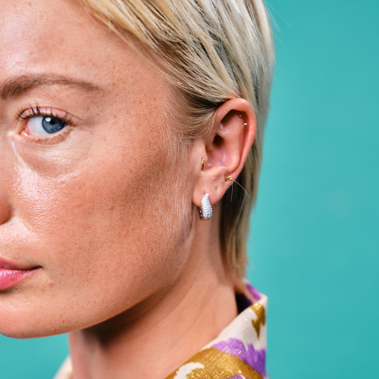 Zea Diamanti Øreringe Hvidguldbelagt