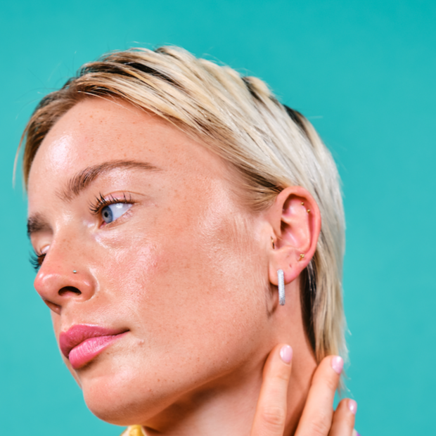 Cielo Diamanti Øreringe Hvidguldbelagt