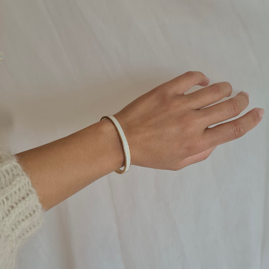 Kaja Creme Armbånd 18k Forgyldt - Vandfast