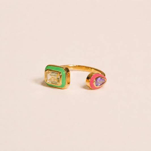 Dua Palette Ring 18k Guldbelagt