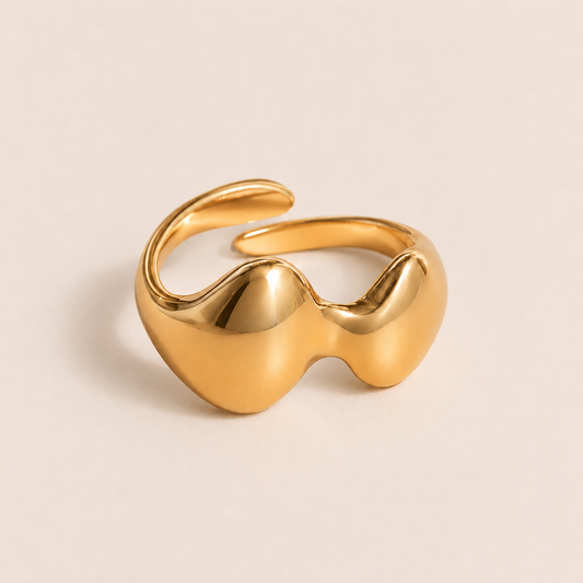 Rosa Ring 18k Forgyldt - Vandfast