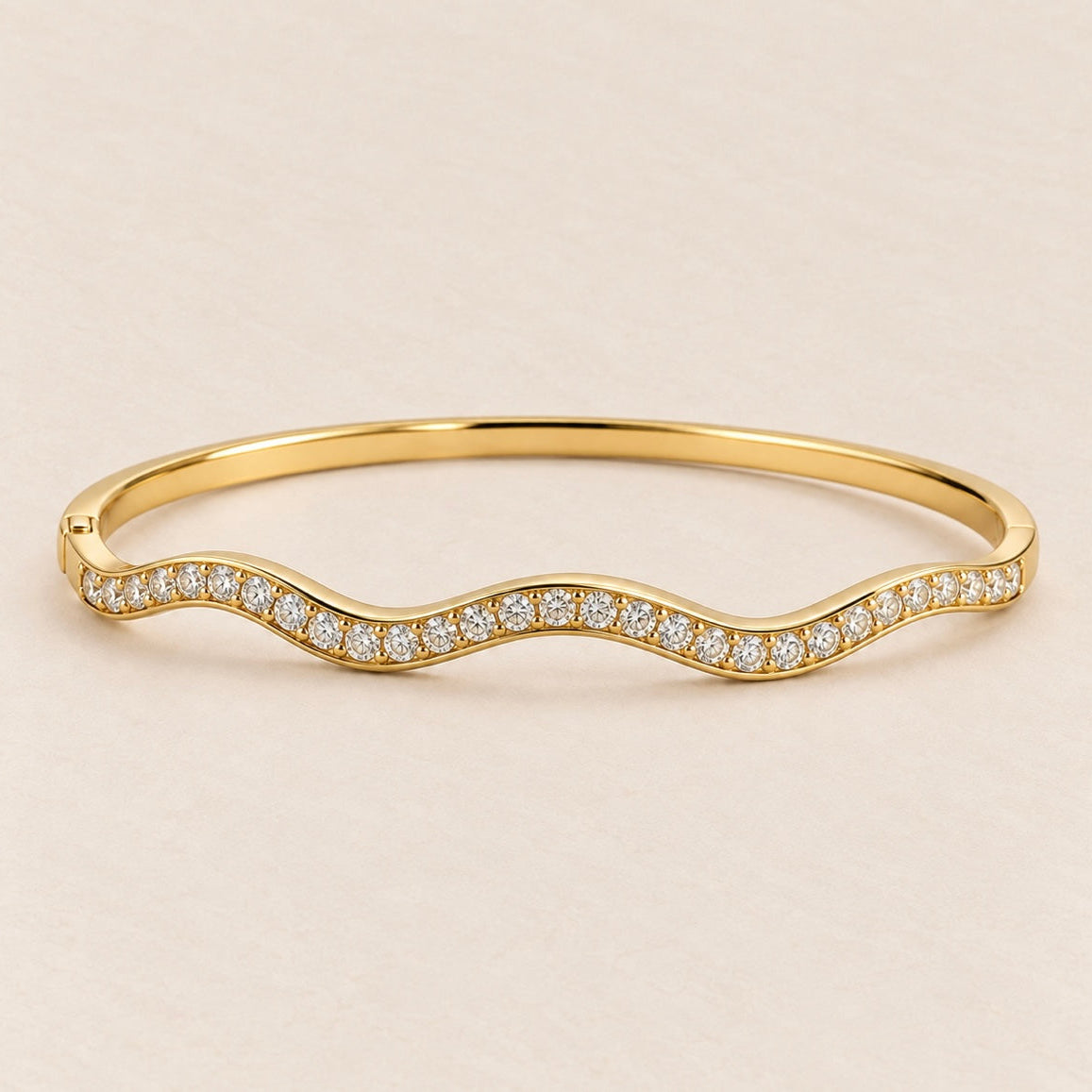 Kaja wave vandfast armbånd crystal med zirkoner produktbillede