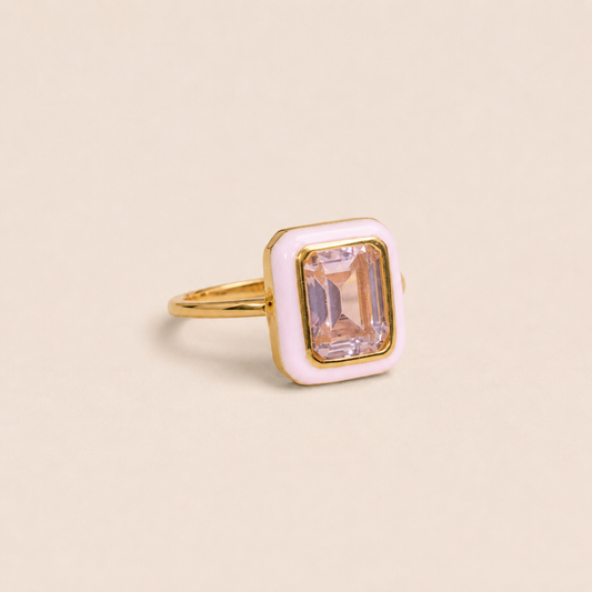 Baby Enamel Ring 18k Guldbelagt