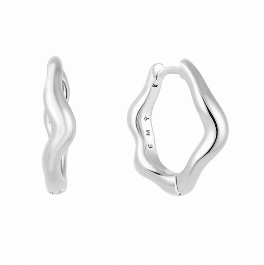 Helena Hoop Øreringe Sølv Små