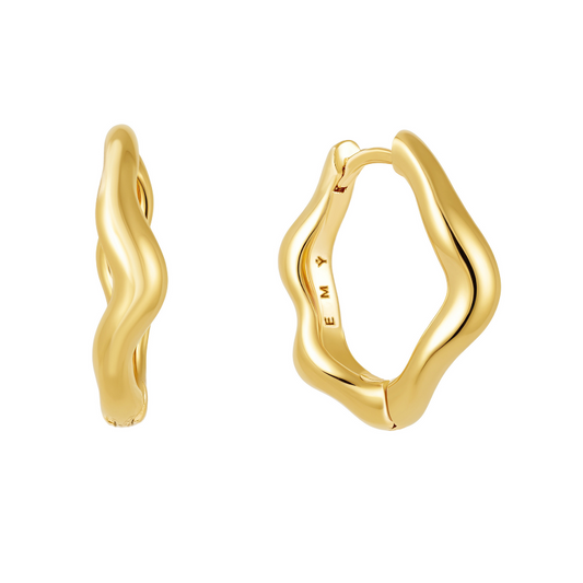 Helena Hoop Øreringe 18k Guldbelagt Små