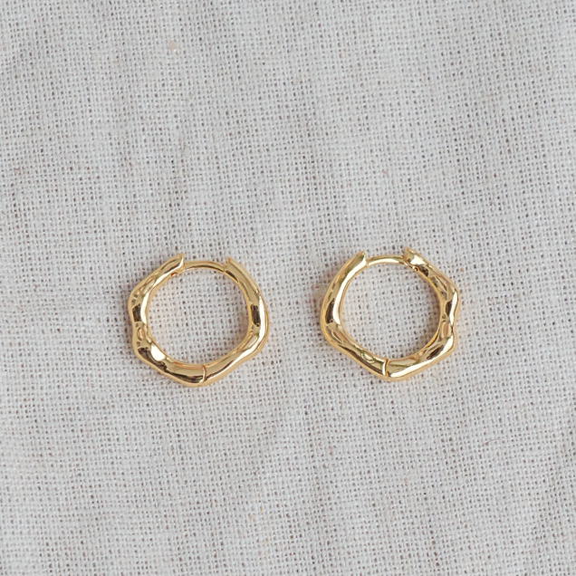 Helena Hoop Øreringe 18k Guldbelagt Store